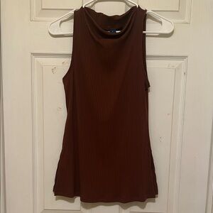 NWT Old Navy Scoop Neck Chocolate Ribbed Tank Top